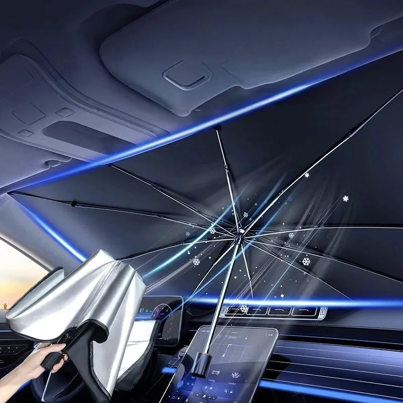 Car Sunshade Windshield Umbrella Foldable - 차량용 햇빛 가리개, 앞유리 우산형 햇빛