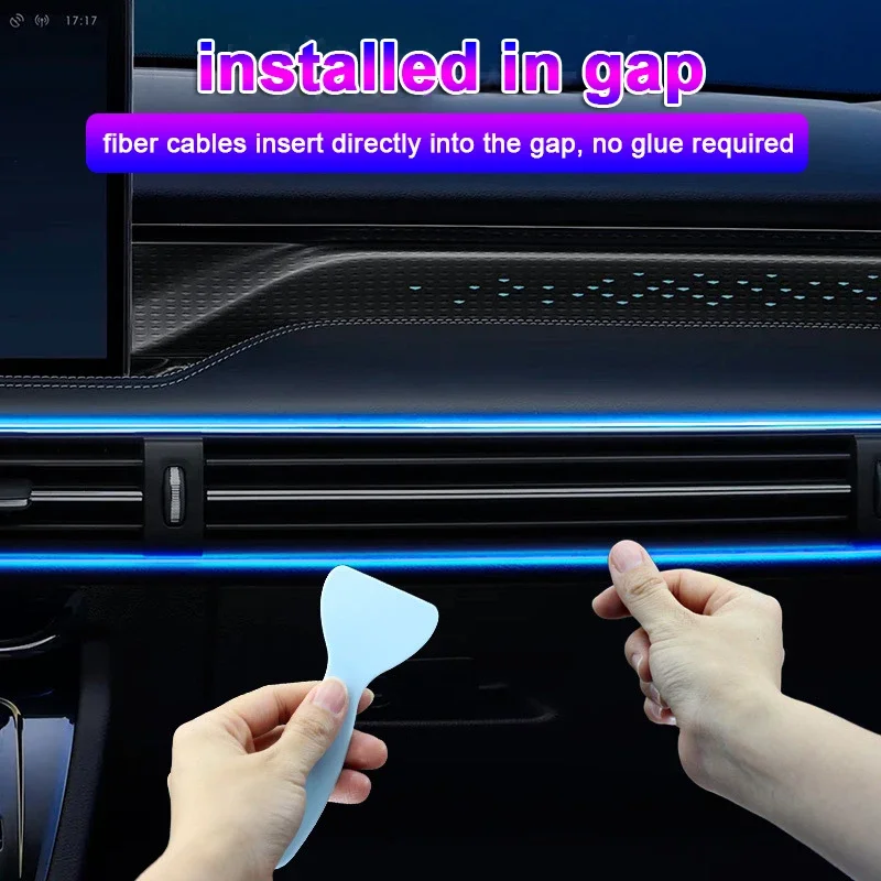 자동차 내부 주변 LED 조명 스트립, 보이지 않는 U - Led Ambient Interior Car Lights App Control 리뷰 및 가격