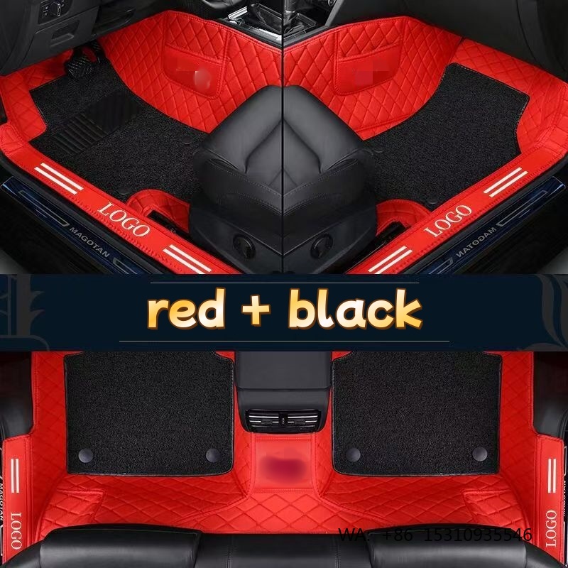 고급 PVC 가죽 풀커버 방수 자동차 바닥 매트 모든  - Car Floor Mats Universal Waterproof Leather 리뷰 및 가격
