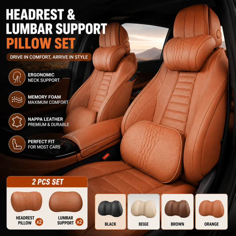 자동차 헤드레스트 목베개 메모리폼 요추 지지 쿠션 나파 - Memory Foam Car Neck Pillow Lumbar Support 리뷰 및 가격