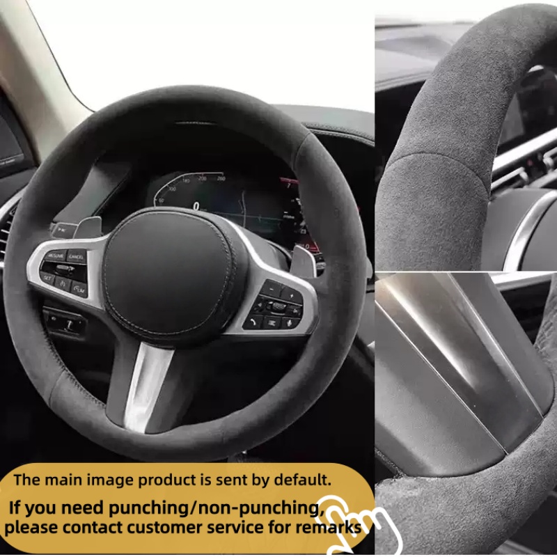 맞춤형 미끄럼 방지 가죽 스웨이드 M 스포츠 M3 E9 - Car Steering Wheel Cover Anti Slip Breathable 리뷰 및 가격