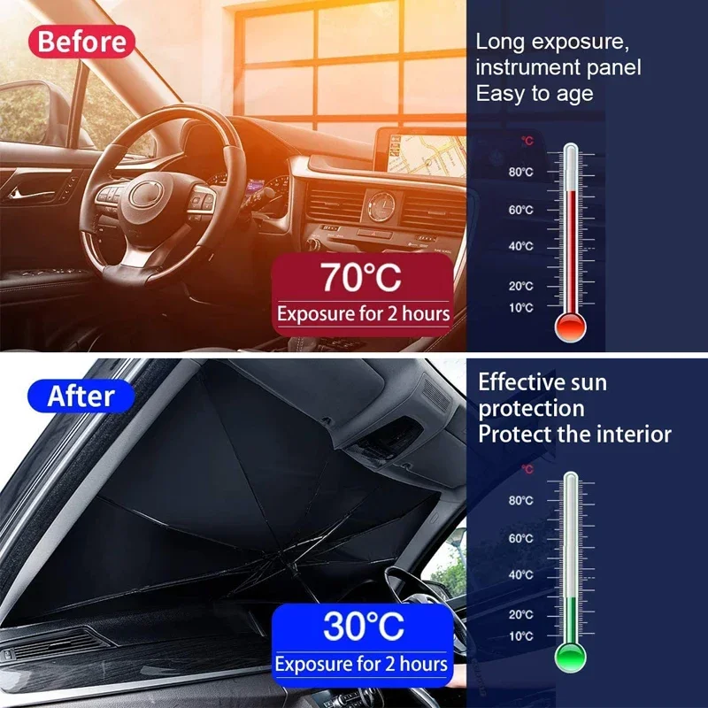 차량용 햇빛 가리개 우산 앞 유리창 햇빛 차단 접이식  - Car Sunshade Windshield Umbrella Foldable 리뷰 및 가격