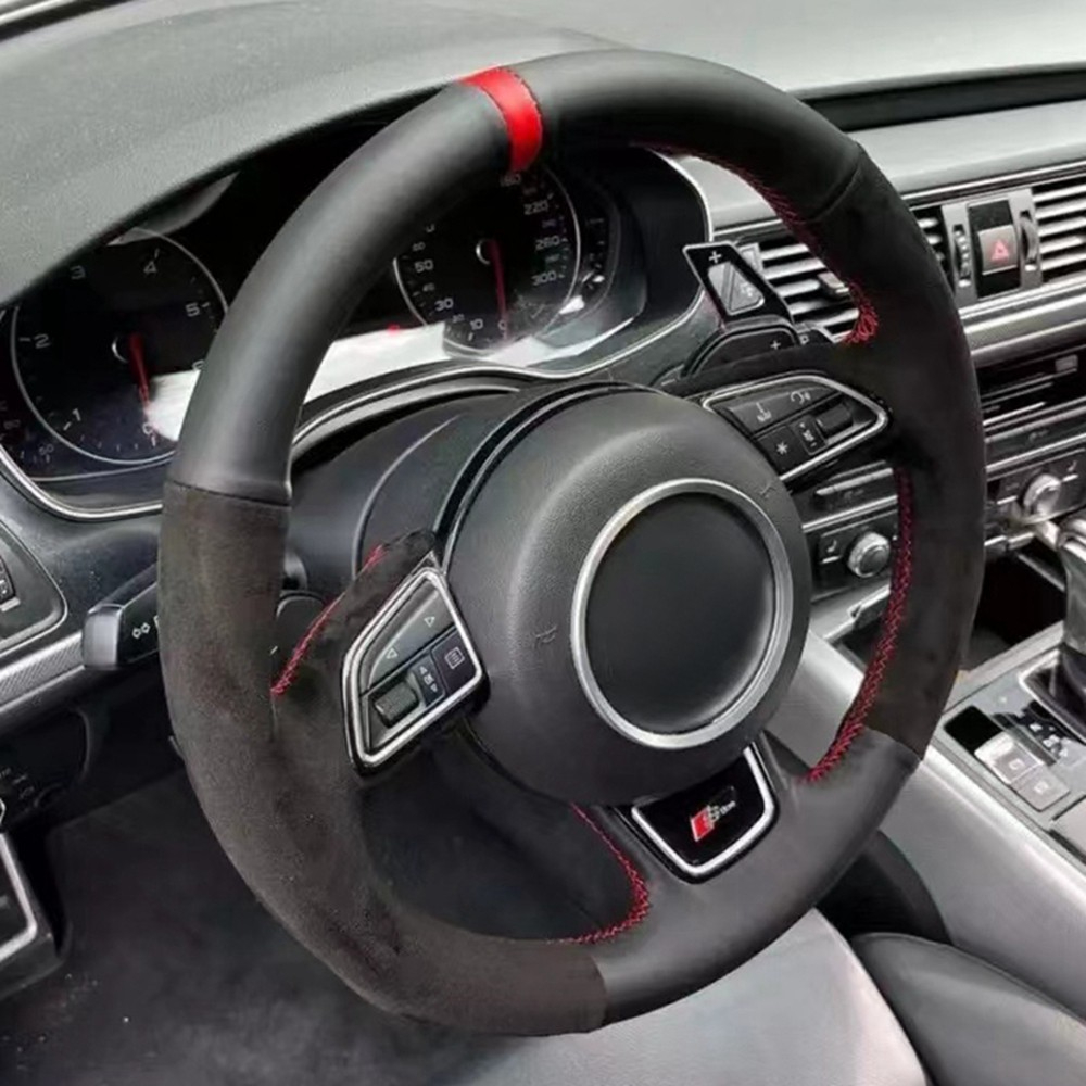 미끄럼 방지 스웨이드 가죽 브레이드 자동차 핸들 커버, - Car Steering Wheel Cover Anti Slip Breathable 리뷰 및 가격